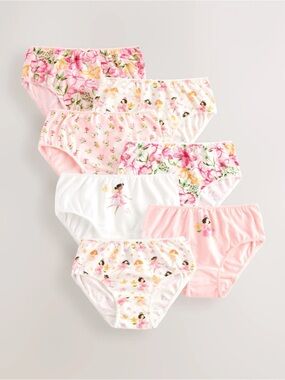 NEXT Pink Fairy Briefs 7 Pack , NWT